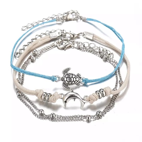 “Saltwater Life” SeaTurtle/Dolphin Anklet/Bracelet - Picture 6 of 9